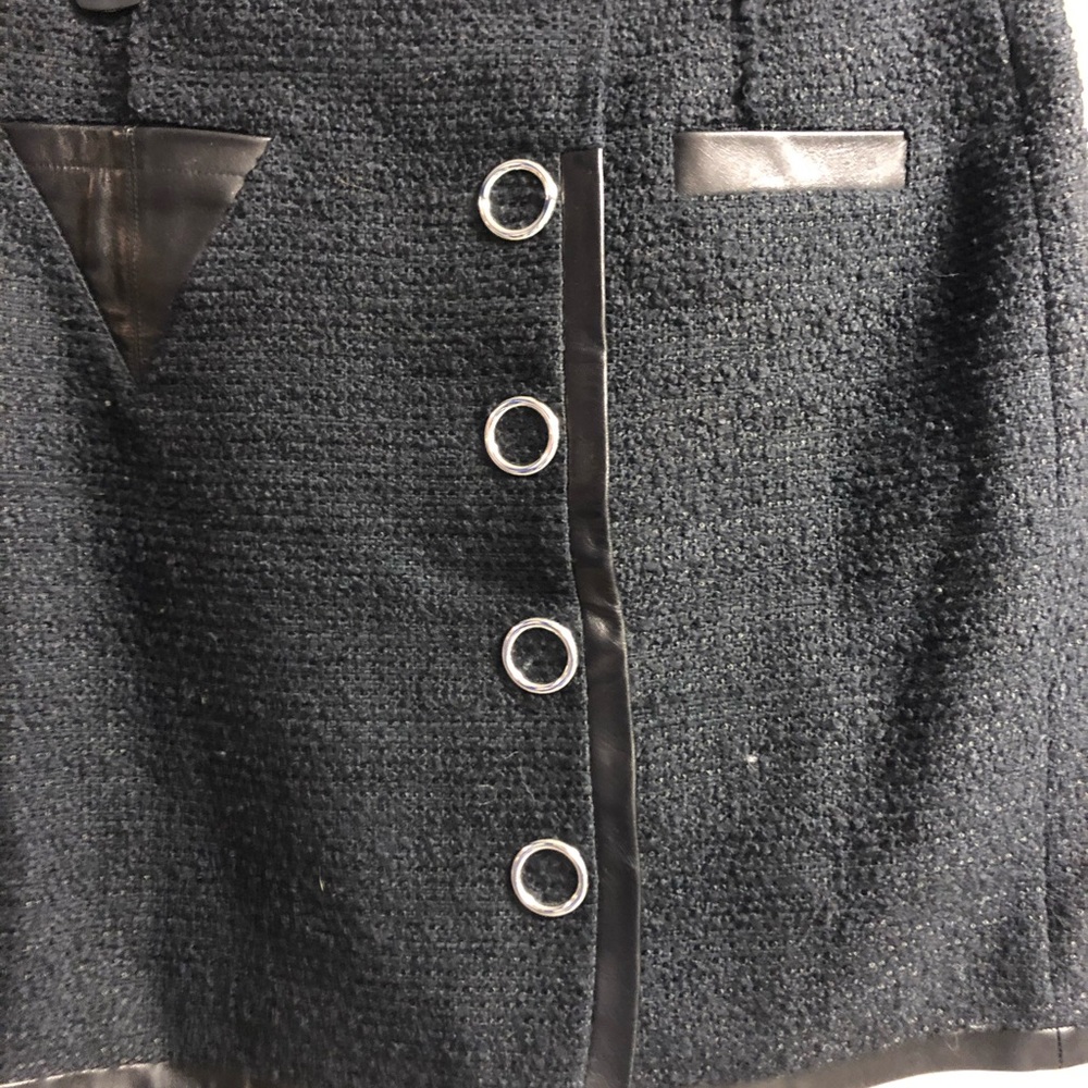 Alexander Wang tweed and leather skirt